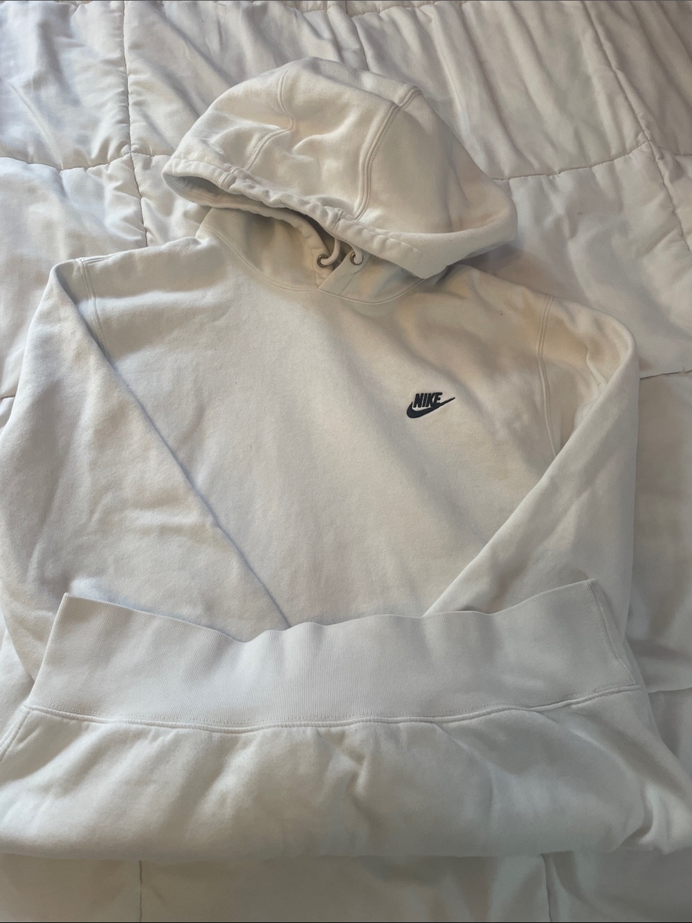 Nike Men's Hoodie in White Soft Tone